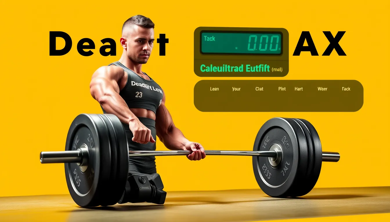 Illustration of deadlift max calculator